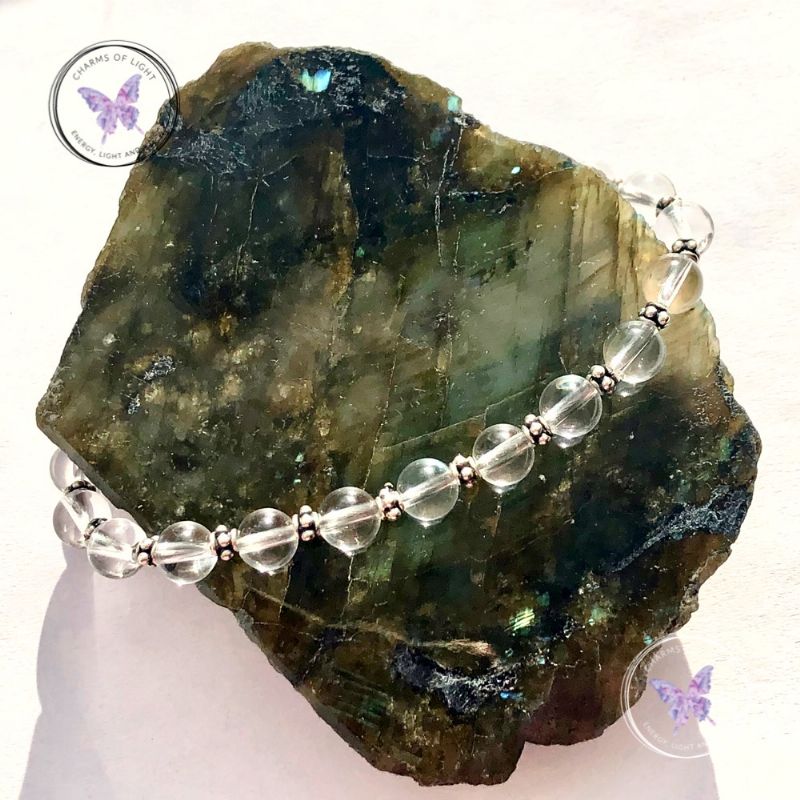 Clear Quartz Silver Accent Bracelet